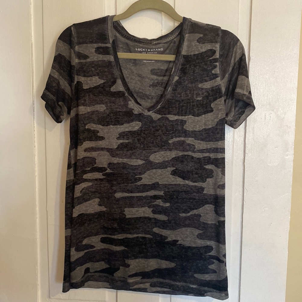 Lucky Brand camo print shirt
